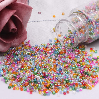 10100 Pcs Size 11/0 Glass Seed Beads, 2 mm Dark Green Small Mini Spacer Loose Pony Beads for Jewelry Making and DIY Crafts - Colors A