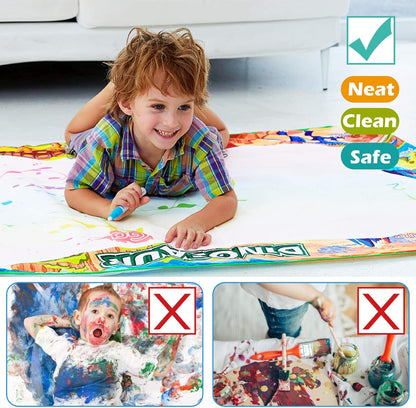 Jasonwell Aqua Water Doodle Mat 48 x 36 Inches Large Magic Drawing Doodling Mat Coloring Mat Educational Toys Christmas Birthday Gifts for Kids Toddler Boys Girls Age 2 3 4 5 6 7 8 Year Old (Galaxy)