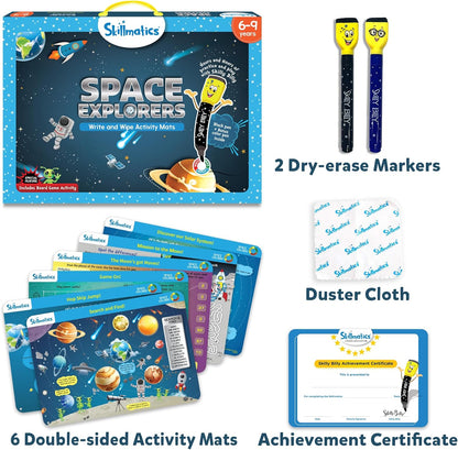 Skillmatics Educational Game - Dots & Mazes, Reusable Activity Mats with Dry Erase Marker, Gifts, Travel Toy, Ages 3 to 6