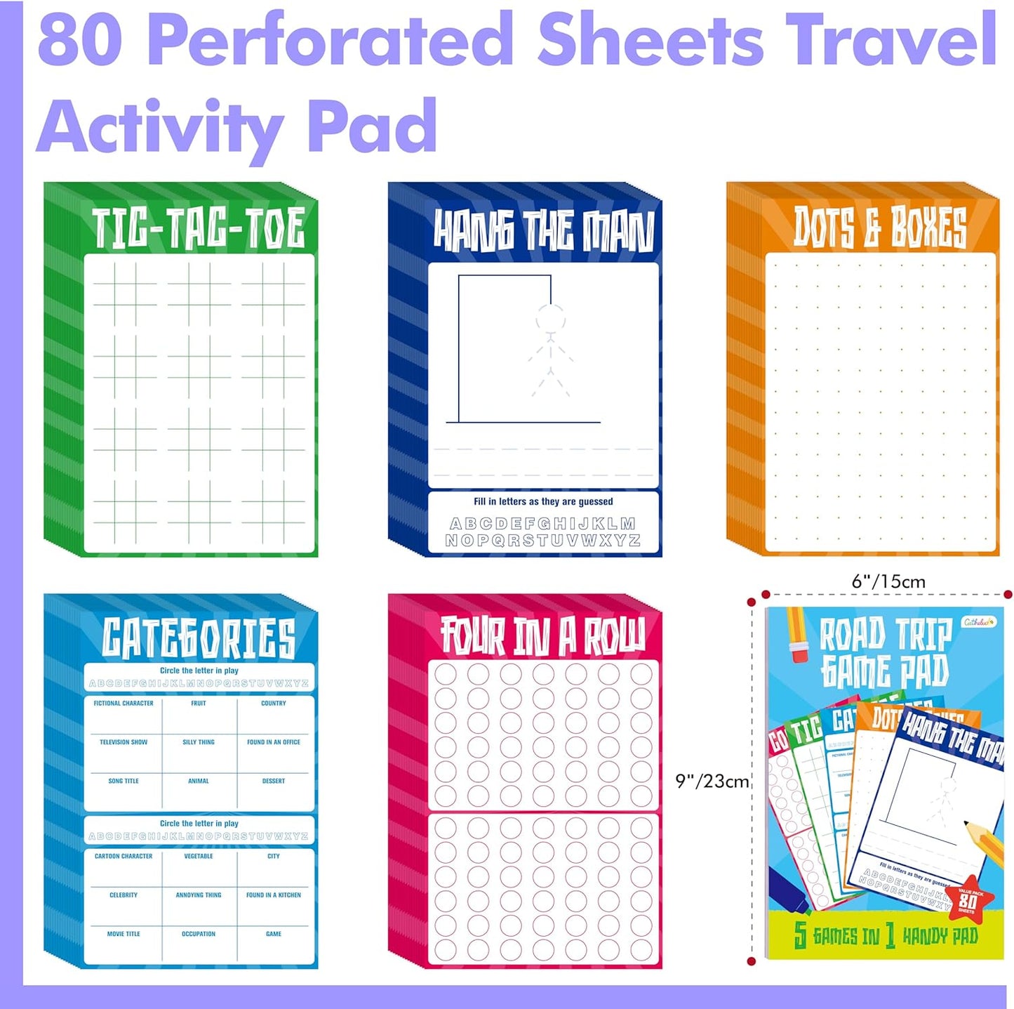 Pen Control & Tracing Activity Pad, 80 Tear-off Sheets Alphabet & Number Handwriting Practice Notepad for Kids, Letters A-Z/Numbers1-20/Patterns Tracing Workbook for Plane, Car Travel, Road Trip