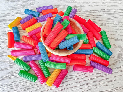 2 Cups of Rainbow Pasta Sensory Bin Filler for Sensory Table - Elbow Noodles