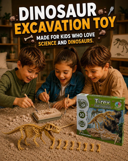 Science4you Triceratops Dinosaur Fossil Digging Kit - Excavate and Assemble 10 Dino Bones, Dinosaur Archeology and Paleontologist Toys, Games, Gifts for Boys and Girls Age 6 7 8 9 10+