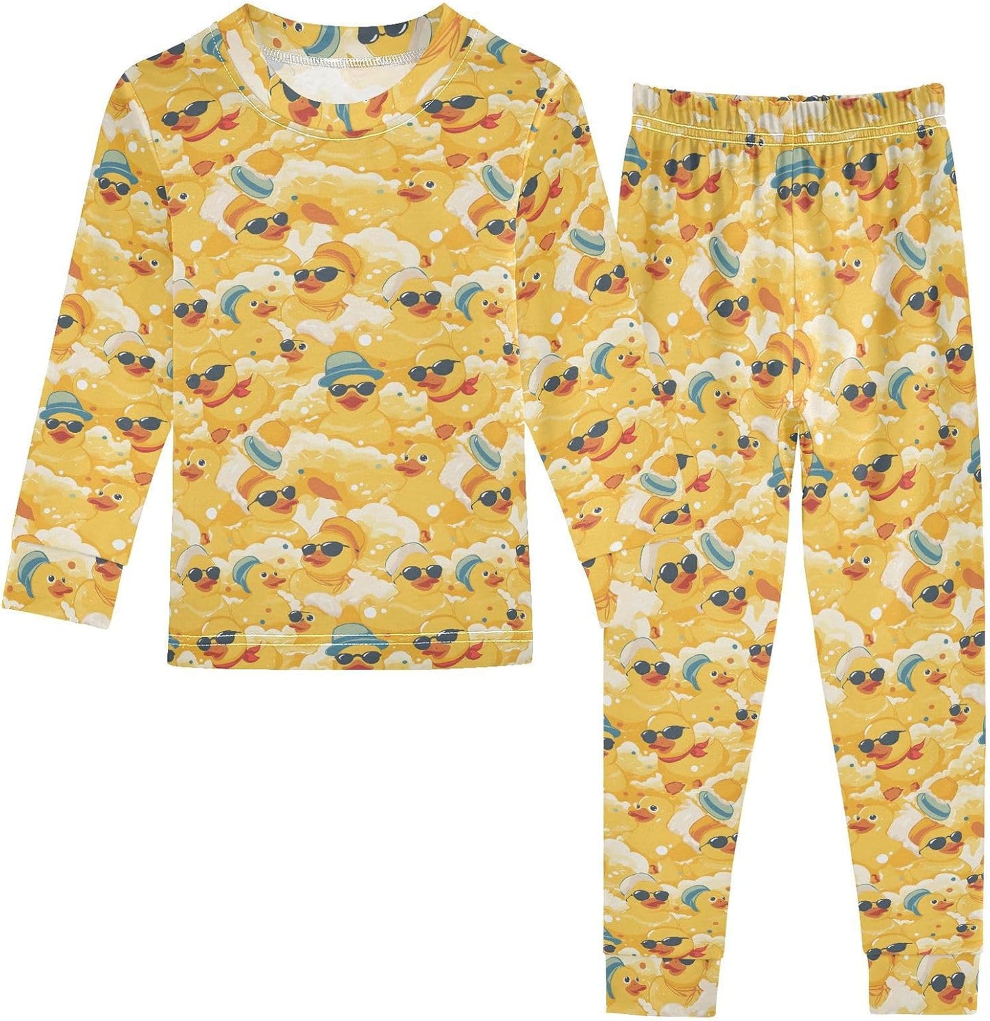 ALAZA Shark Starfish Palm Tree 2 Piece Pajama Set Long Sleeve Top and Pants Sleepwear Unisex - Colors B