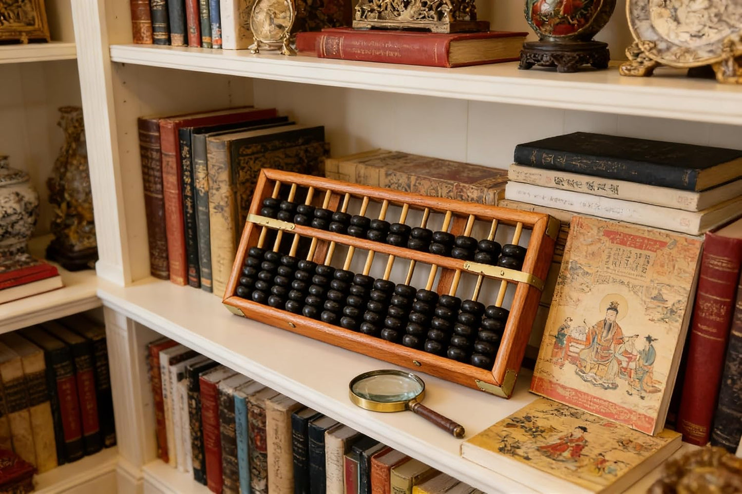 MAGIKON Vintage-Style Chinese Wooden Abacus, Chinese Lucky Calculator