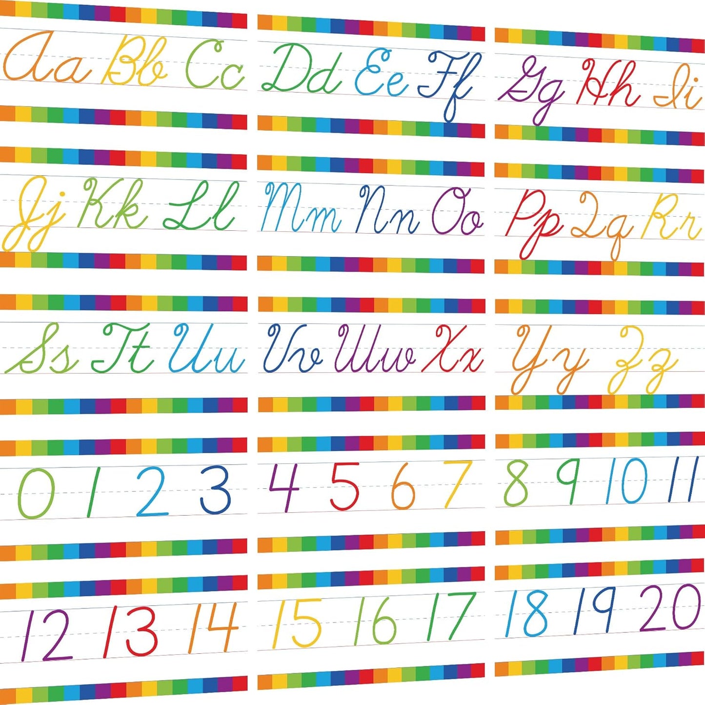 Alphabet for Classroom Wall - 15 PCS Crayon ABC Manuscript Alphabet Line for Classroom Wall Alphabet Bulletin Board Set for Pre School Elementary Classroom Homeschool, Playroom Bedroom Decorations