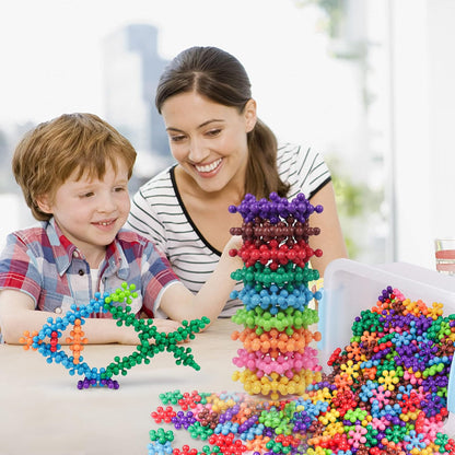NEOACT 200PCS Building Blocks Kids Educational Building Toys Interlocking Plastic Connect Block Manipulatives for Preschool Kids Aged 3+, Creativity Kid Toy Classroom Kindergarten Toys