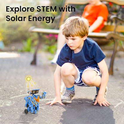 Sillbird Solar Robot Building Kit STEM Gift for Boys Aged 8-12, 12-in-1 DIY Science Educational Robotic Toys for Kids Teens Birthday, Powered by the Sun with 190 Pieces