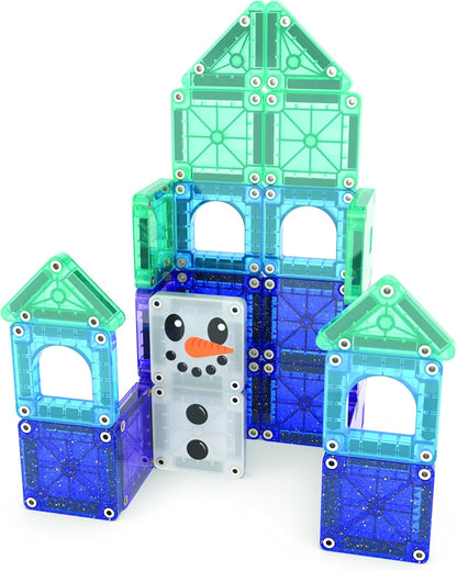 Magna-Tiles microMAGS 26-Piece Travel Magnetic Construction Set – Bold Colors, The Original Magnetic Building Brand