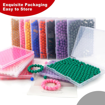 65Pcs 19mm Silicone Beads for Keychain Making Bracelet Necklace, Bulk Round Silicone Beads for Pens（Christmas Green） - Colors B