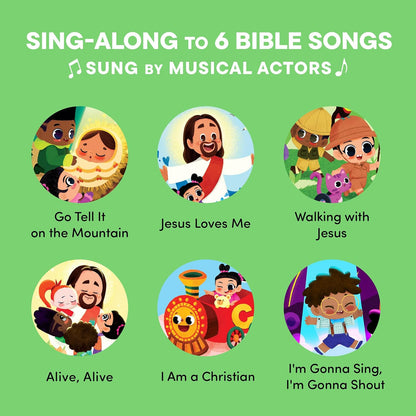 Dance with Jesus Christian Sound Books for Kids - 6 Bible Songs for Toddlers – Christian Gifts for Kids - Baby Bible for Baptism, Christening, Dedication Gifts, Sunday School, Preschool Homeschool