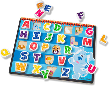 Melissa & Doug Blue's Clues & You! Wooden Chunky Puzzle - Alphabet (26 Pieces), Multi