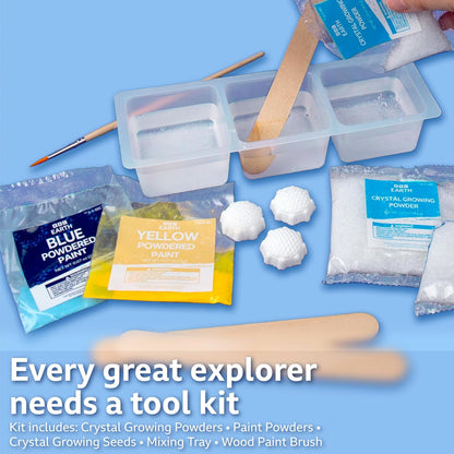 BBC Earth Grow & Discover Crystal Aquarium, Grow Colorful Cave-Like Crystal Formations Inside Reusable Tank, Magic Rocks, STEM Toys, Unique Crystal Growing kit, Science Experiments for Kids 6-8