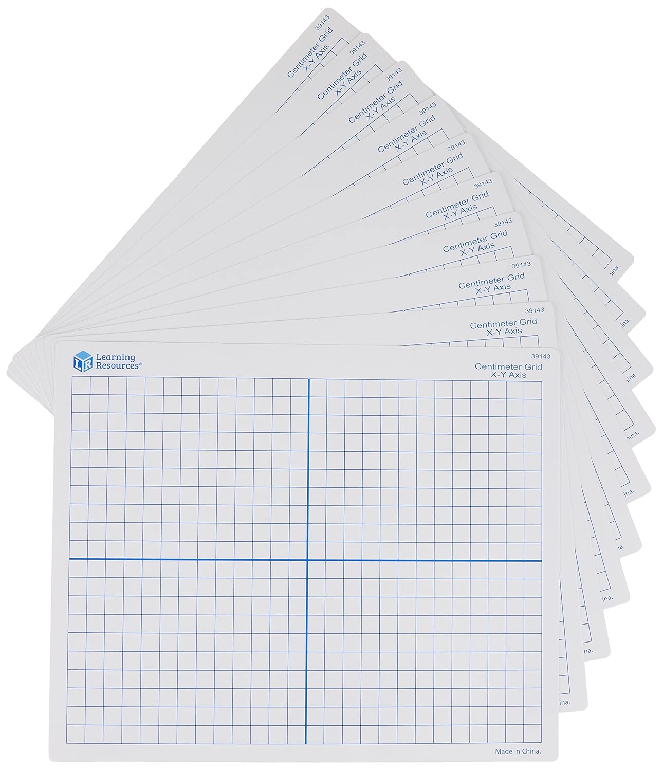 hand2mind - 42852 Plastic Cuisenaire Rods Classroom Kit (15 Sets of 74 Pieces) & Learning Resources 9"X 11" Double Sided x-Y Axis Dry Erase Mats,Ages 6+