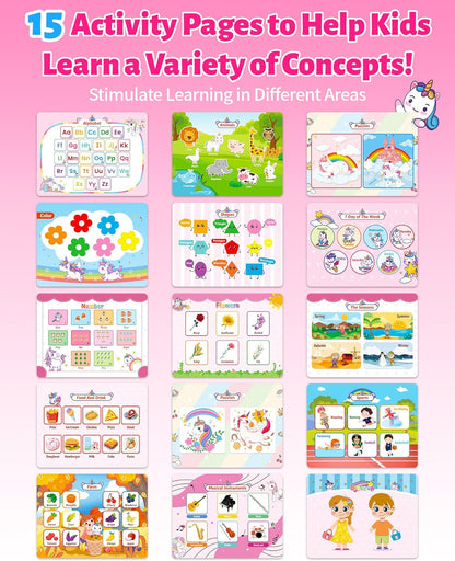 Benresive Busy Book for Toddlers 3-5, Montessori Preschool Learning Activities Book, Educational Sensory Travel Toys for Kids, Birthday Gifts for Boys Girls Ages 3+