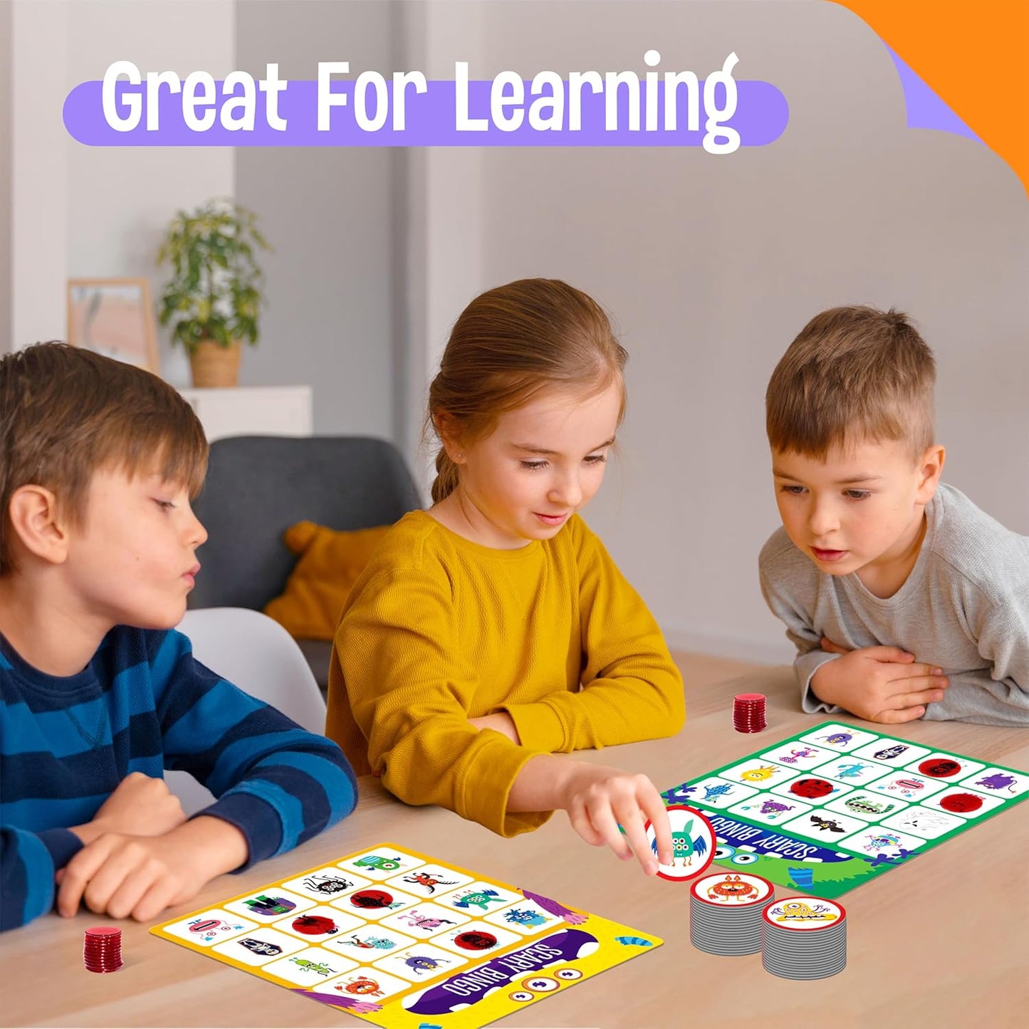 SpriteGru Multiplication & Division Bingo Game, 480 Math Problems, 2 Educational Math Board Game for Kindergarten and Preschool Kids 4-8, Perfect for Classroom & At Home (Up to 25 Players)