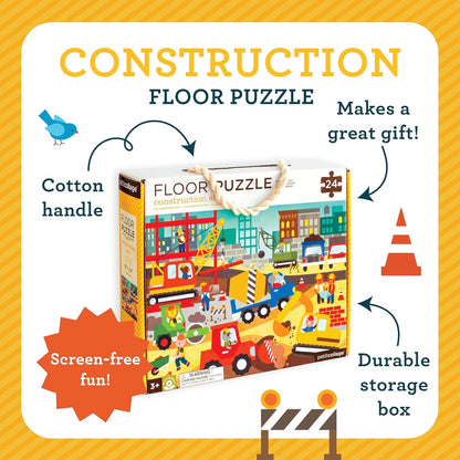Petit Collage Floor Puzzle, Secret Garden, 24-Pieces – Large Puzzle for Kids, Completed Garden Puzzle Measures 18” x 24” – Makes a Great Gift Idea for Ages 3+