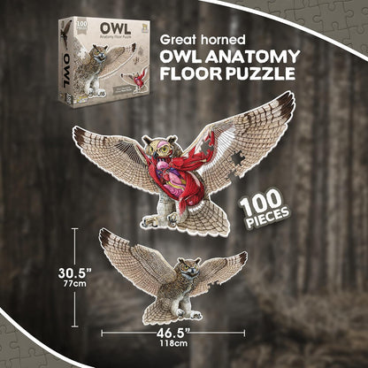 Bullfrog Animal Anatomy Floor Puzzle | 100-Piece Double Sided Jigsaw Puzzle | Large-Sized, Over 4 Feet Scientifically Accurate Illustration of Frog - Fun and Educational Toy for Kids, Toddlers