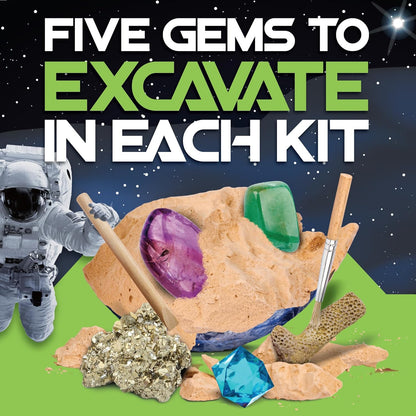 Cosmic Dig Kit by Big Discoveries - Explore The Planets of The Solar System with Gem & Fossil Excavation Kits for Kids | STEM Toy Science Dig Kits with Gemstones for Boys and Girls