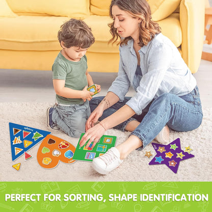 EAMAY Magnetic Color Sorting Set for Kids, Fridge Magnets for Toddlers 1-3, Preschool Circle Time Learning Center Activities, Matching Games Use on The Whiteboard