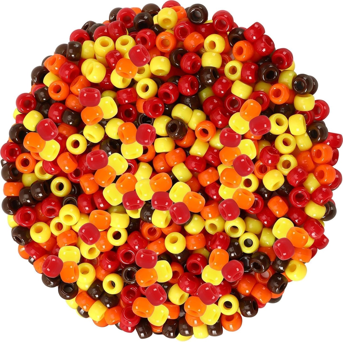 UPINS 1200Pcs Christmas Pony Beads Friendship Plastic Small Hair Beads Red Green White Pony Beads for Necklace Supplies (Christmas)
