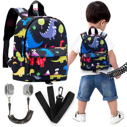 Accmor Toddler Backpack Leash with Anti Lost Wrist Link, Cute Mini Child Walking Harnesses Keep Kids Close Back Pack Rope Tether Rein for Baby Boys (Pink/Unicorn)