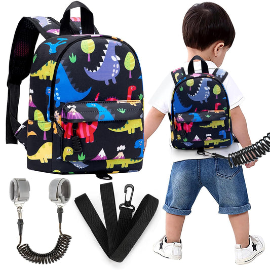Accmor Toddler Backpack Leash with Anti Lost Wrist Link, Cute Mini Child Walking Harnesses Keep Kids Close Back Pack Rope Tether Rein for Baby Boys (Pink/Unicorn)
