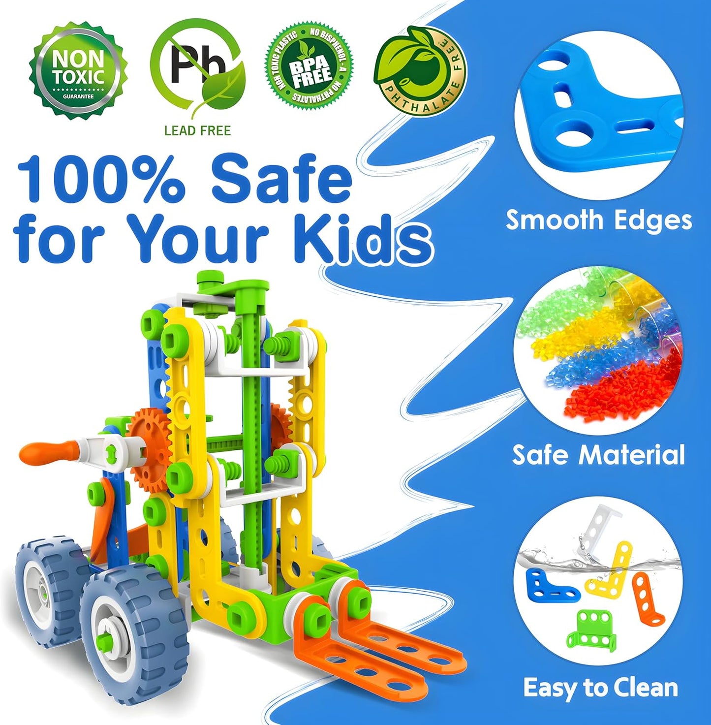 MOONTOY STEM Toys for 3 4 5 6 7 8+ Year Old Boy Birthday Gift, Building Toys for Kid Age 4-8 5-7 6-8 8-12, Preschool Educational Stem Kit Creative Activities for Boys Girls Christmas Idea Gift 118pcs