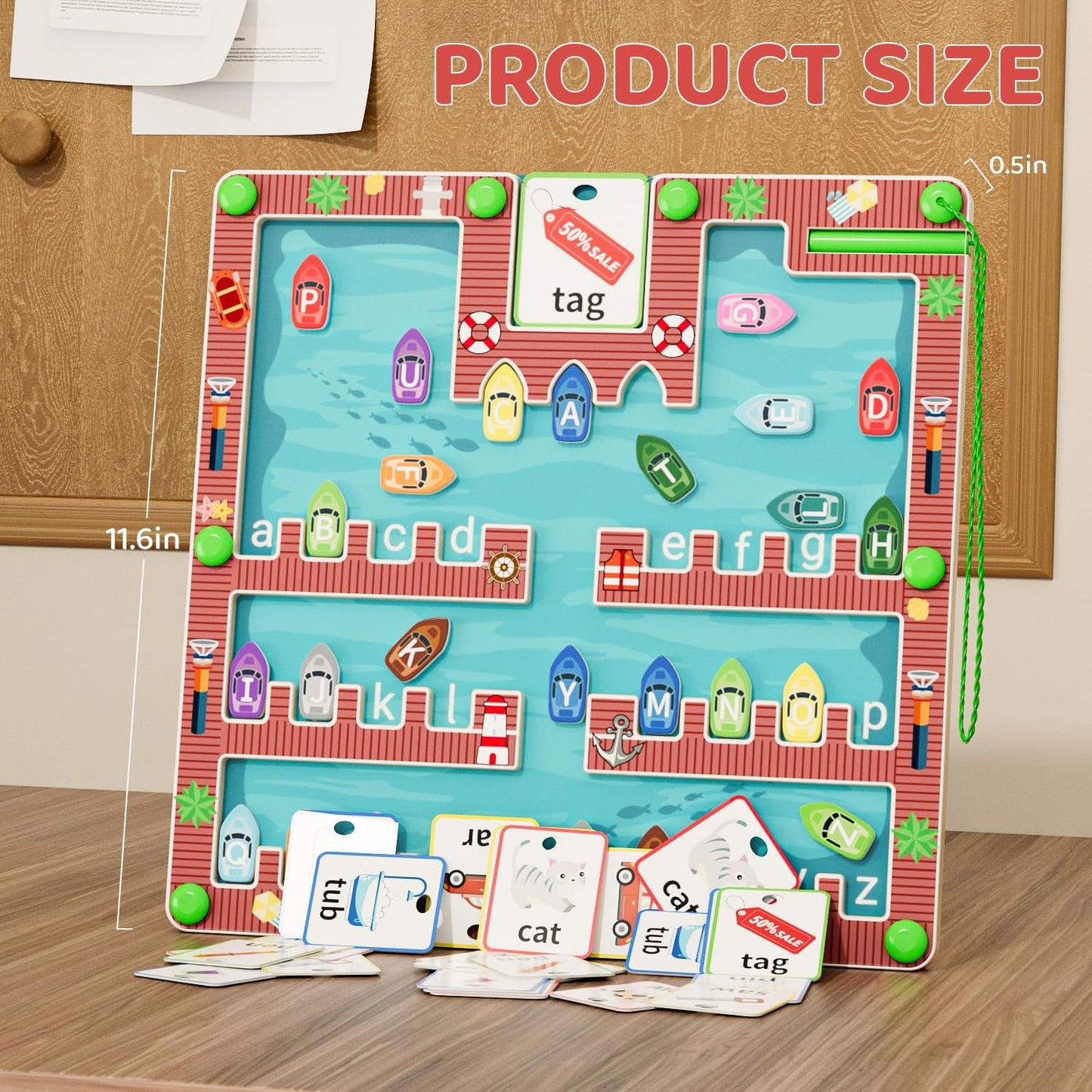 zhiwuzhu Magnetic Alphabet Maze,Montessori Toys,Alphabet Puzzle Toddler Toys for Ages 2-4,Sensory Toys Fine Motor Skills,Birthday Gifts for Kids