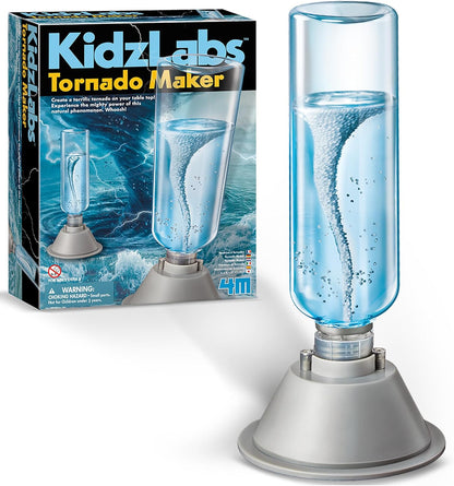 Rhode Island Novelty KidzLabs Thrilling Tornado Maker Kit - Educational Weather Experiment for Kids - Perfect for STEM Classrooms, Science Fairs, and Home Activities