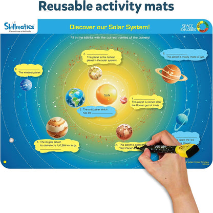 Skillmatics Educational Game - Dots & Mazes, Reusable Activity Mats with Dry Erase Marker, Gifts, Travel Toy, Ages 3 to 6