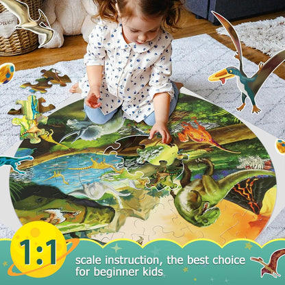 DIGOBAY United States Puzzle 70 Pieces USA Map Floor Jigsaw Puzzles for Kids Ages 4-10, Jumbo Round US Geography Puzzle 50 States with Capitals Educational Learning Toys for Boy or Girl