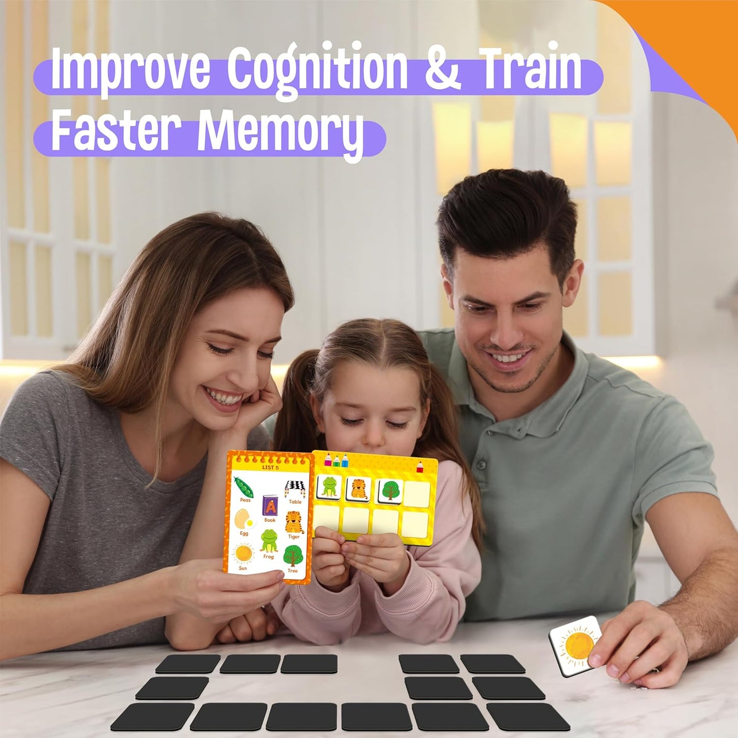 Magnetic Shopping List Game, Funny Spanish Groceries Matching Memory Game, Race to Collect Your Items Educational Toy for Boys & Girls at Home