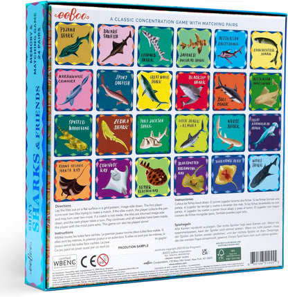 eeBoo: Memory and Matching Game - Life on Earth- 24 Pairs, Develops Recognition, Concentration, Memory & Vocabulary Skills, Age 3+