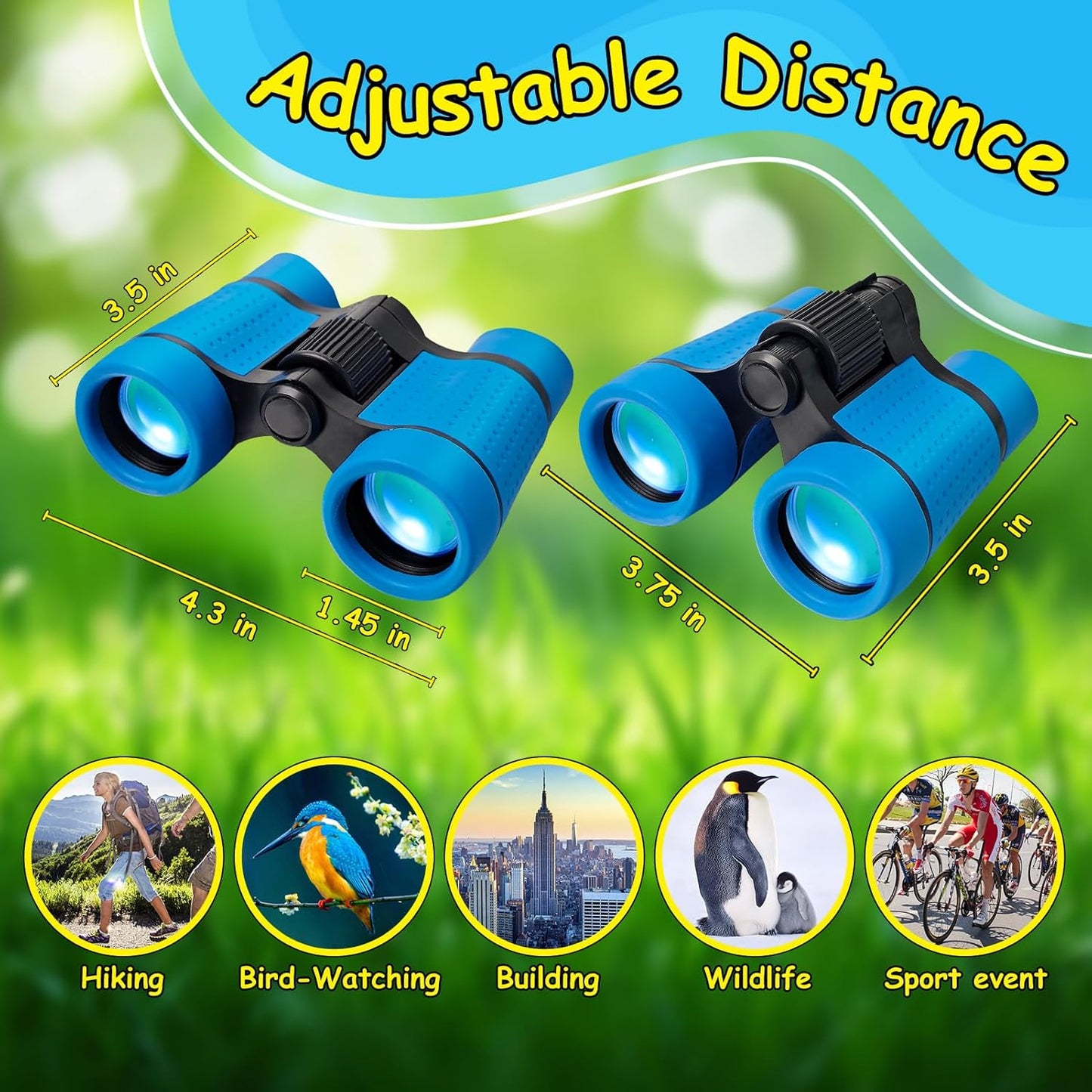 ESSENSON Binoculars for Kids Toys Gifts for Age 3-12 Years Old Boys Girls Kids Telescope Outdoor Toys for Sports and Outside Play, Bird Watching, Birthday Presents