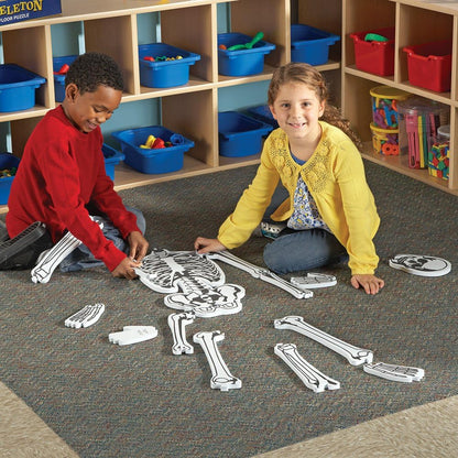 Learning Resources Skeleton Floor Puzzle - Science Classroom Must Haves, STEM Student Essentials, Practice Anatomy, Back to School Supplies for Teachers, Ages 3+