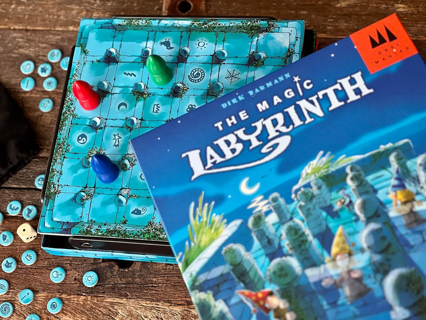 Devir - The Magic Labyrinth Board Game, Family Memory & Maze Game with Magnetic Mechanism, Kids Strategy Game for Kids and Families, Ages 6+, 2–4 Players, 30 Playtime