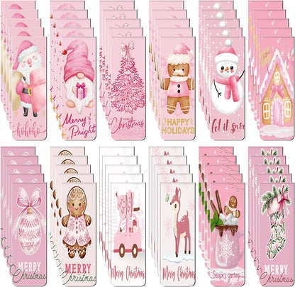 Fumete 60 Pieces Pink Spicy Words Double Sided Magnetic Bookmarks Cute Cartoon Pattern Bookmarks Magnet Page Spicy Words Page Clip for Women Book Lover Gifts Summer Party Supplies