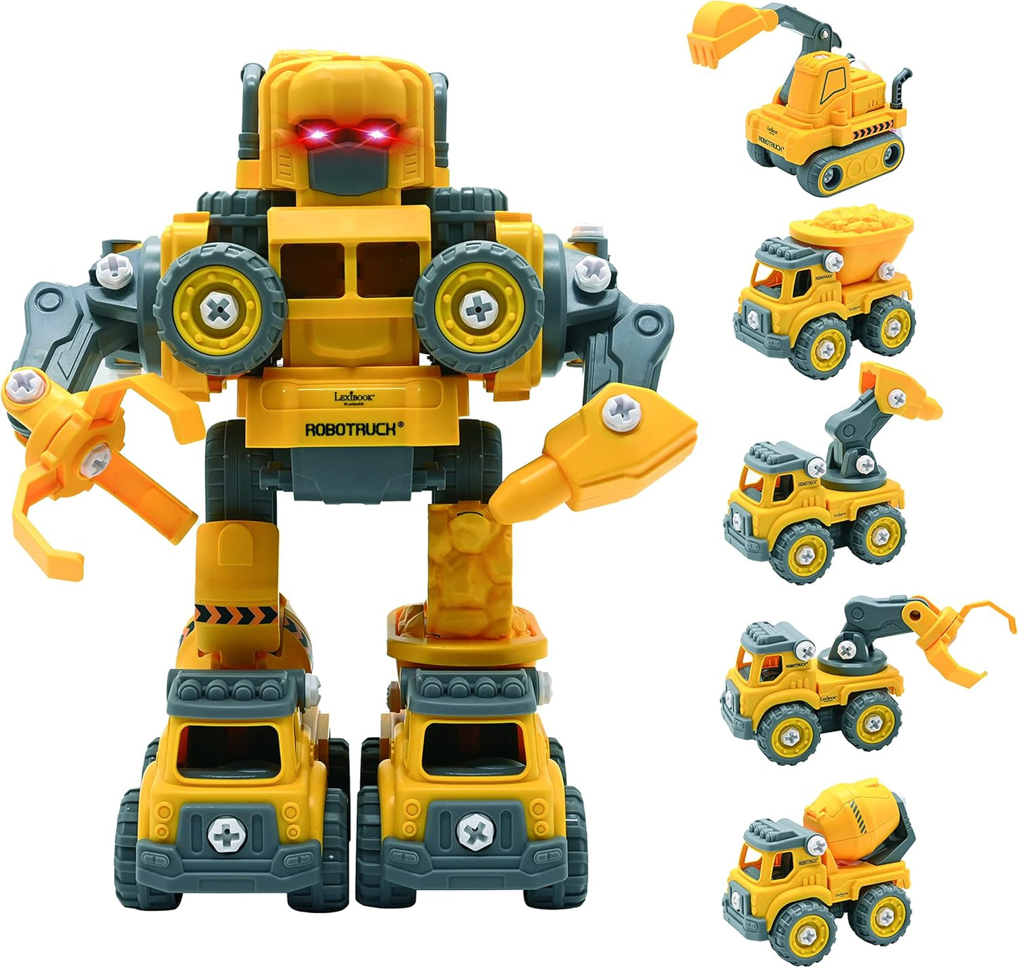 LEXiBOOK Powerman Max - Remote Control Walking Talking Toy Robot STEM Programmable Dances Sings Telling 10,000 Stories 300+ Learning Quiz Shooting Discs and Voice Repeat for Kids 4+ - ROB80EN, White