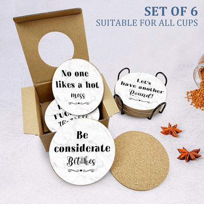 Golden Girls TV Show Merchandise,6 PCS Cork Coasters for Drinks,Funny Set with Coasters Holder,Golden Girls Fans Clean Dirty Dishwasher Magnet,Refrigerator Sign Kitchen Decor Gifts