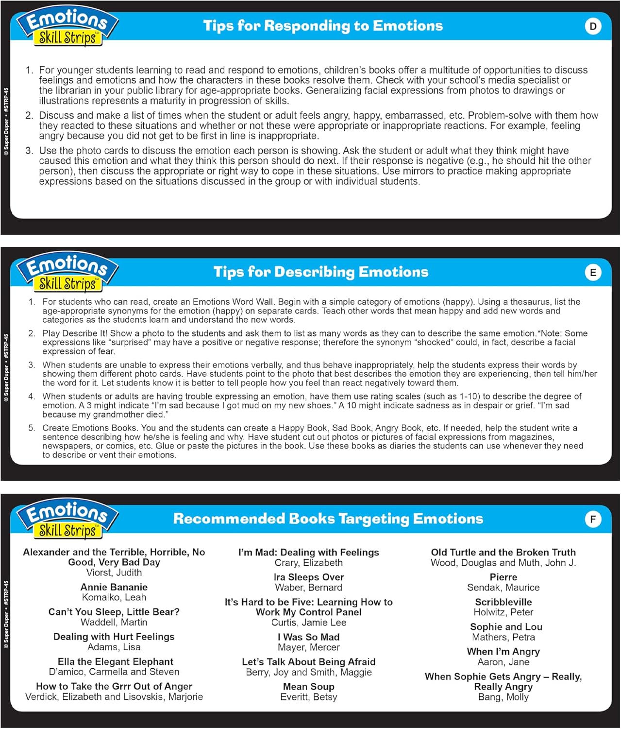 Super Duper Publications | Emotions Skill Strips® Photo Flash Cards | Educational Learning Resource for Children