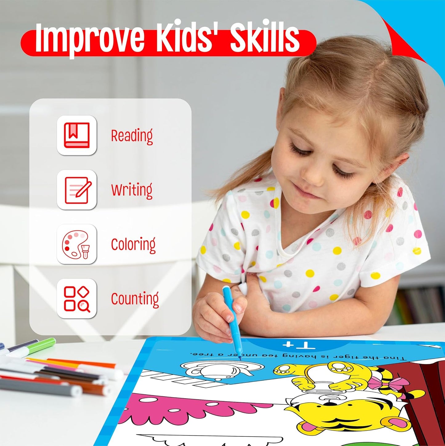36 PCS Handwriting Drawing Practice Cards, Alphabet & Numbers Write and Wipe Tracing Flashcards Double-Sided Dry Erase Painting Coloring Cards Early Learning Montessori Toy for Toddlers, Preschoolers