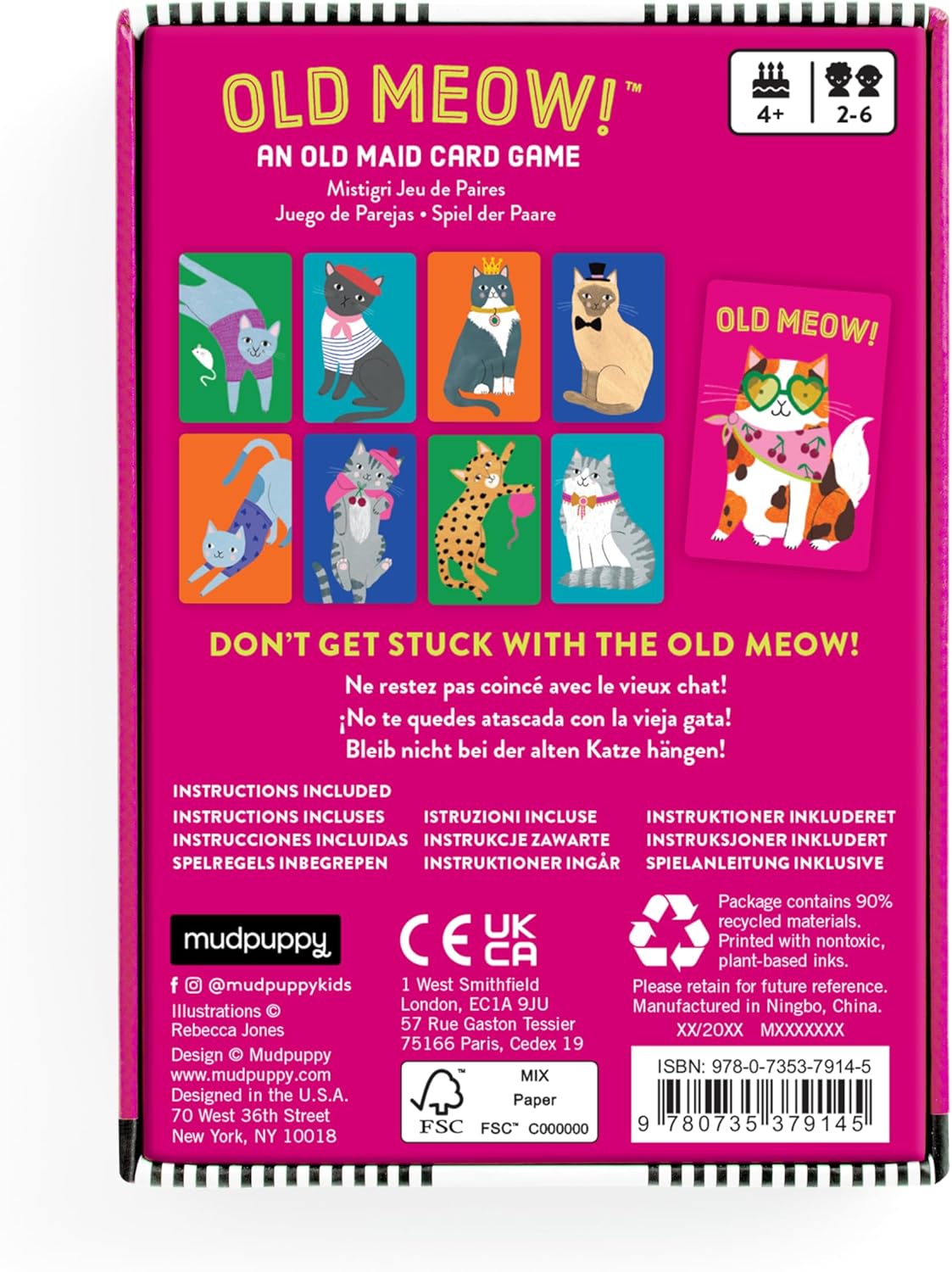 Mudpuppy Wild Unicorn! – Unicorn Version of Classic Kids Crazy 8's Card Game with Cute Illustrations of Unicorns for Children Ages 4 and Up, 2-4 Players