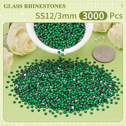 5000PCS SS6/2mm Glass Crystal Rhinestones (Clear), Bedazzling Flatback Rhinestones for Crafting DIY Crafts Nail Art Makeup Decoration, Gems Diamond Charms for Tumbler Shoes Clothing Mug