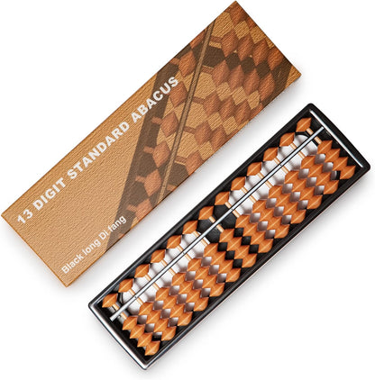 Digital Standard Abacus-20 cm-Professional 13-Column Soroban Calculator (Functional and Educational Tool)