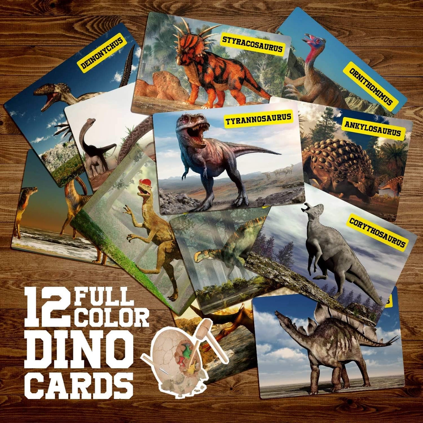 Dinosaur Egg Dig Kit, Unearth a Jumbo Dino Egg with 12 Unique Large Surprise Dinosaur Toys, Ideal Educational STEM Toys and Gifts for Kids Aged 5-7, Suitable for Party and Easter