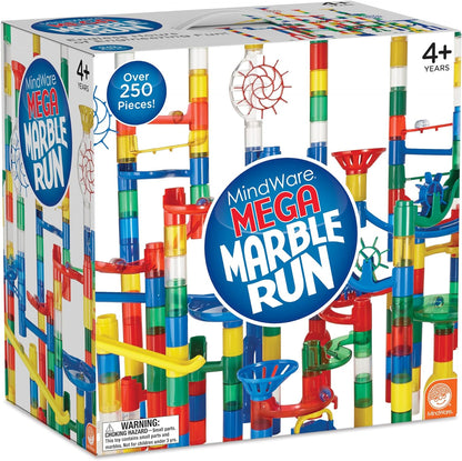 MindWare Mega Marble Run Building Set - 215 Durable Pieces and 40 Marbles - Build, Engineernig and Sceince Toy - Ages 4 and Up