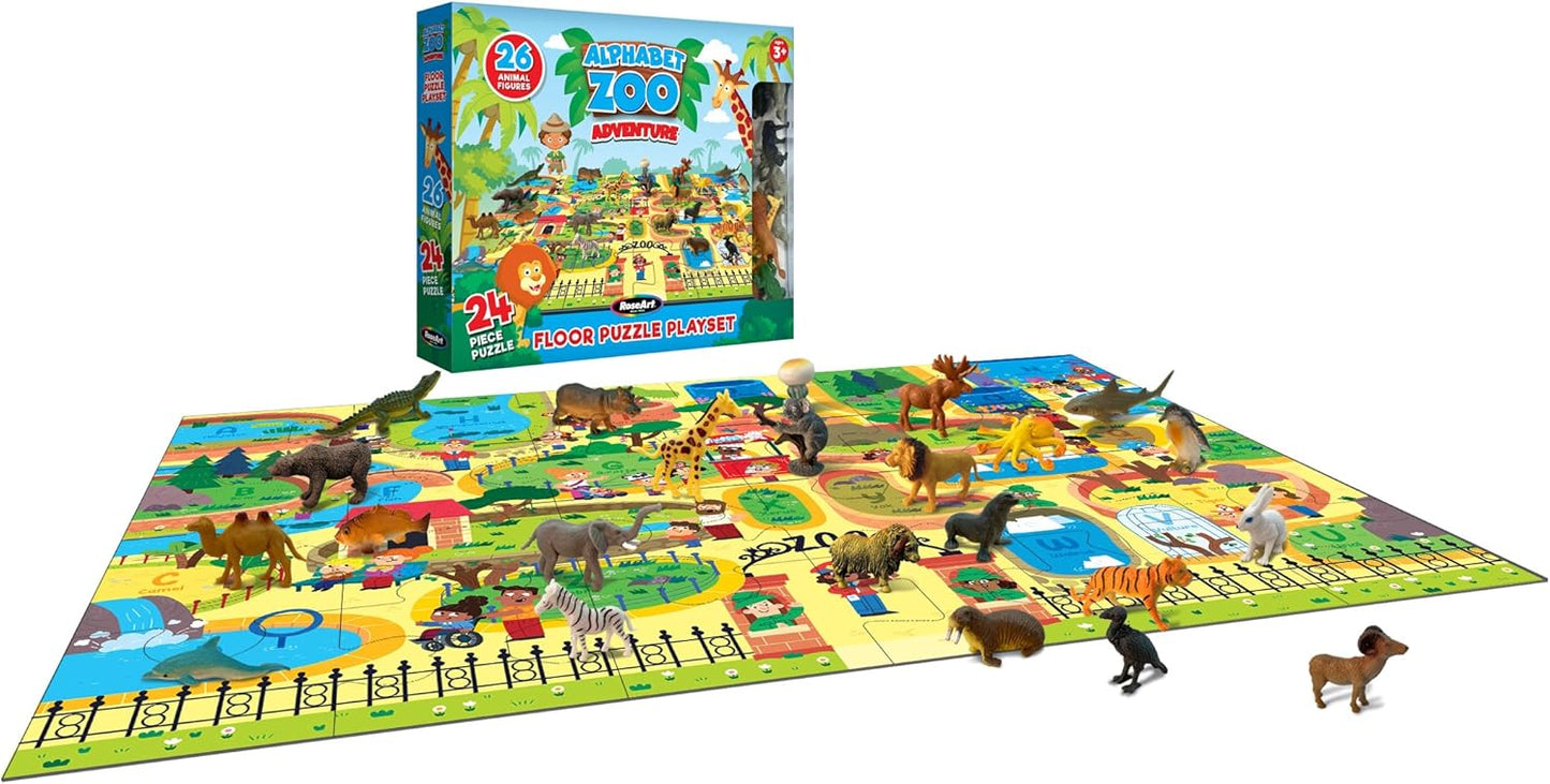 RoseArt Kids Floor Puzzle Playset - 24 Piece Jigsaw Puzzle