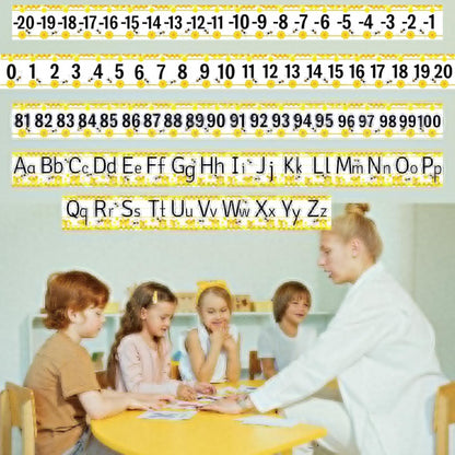 32Pcs A to Z Alphabet and -20-100 Number Cards Boho Bulletin Board Under The Sea Ocean Summer Sunflower Bee Theme Classroom Decorations Math Posters for Wall School Teacher Supplies (Sea Number)