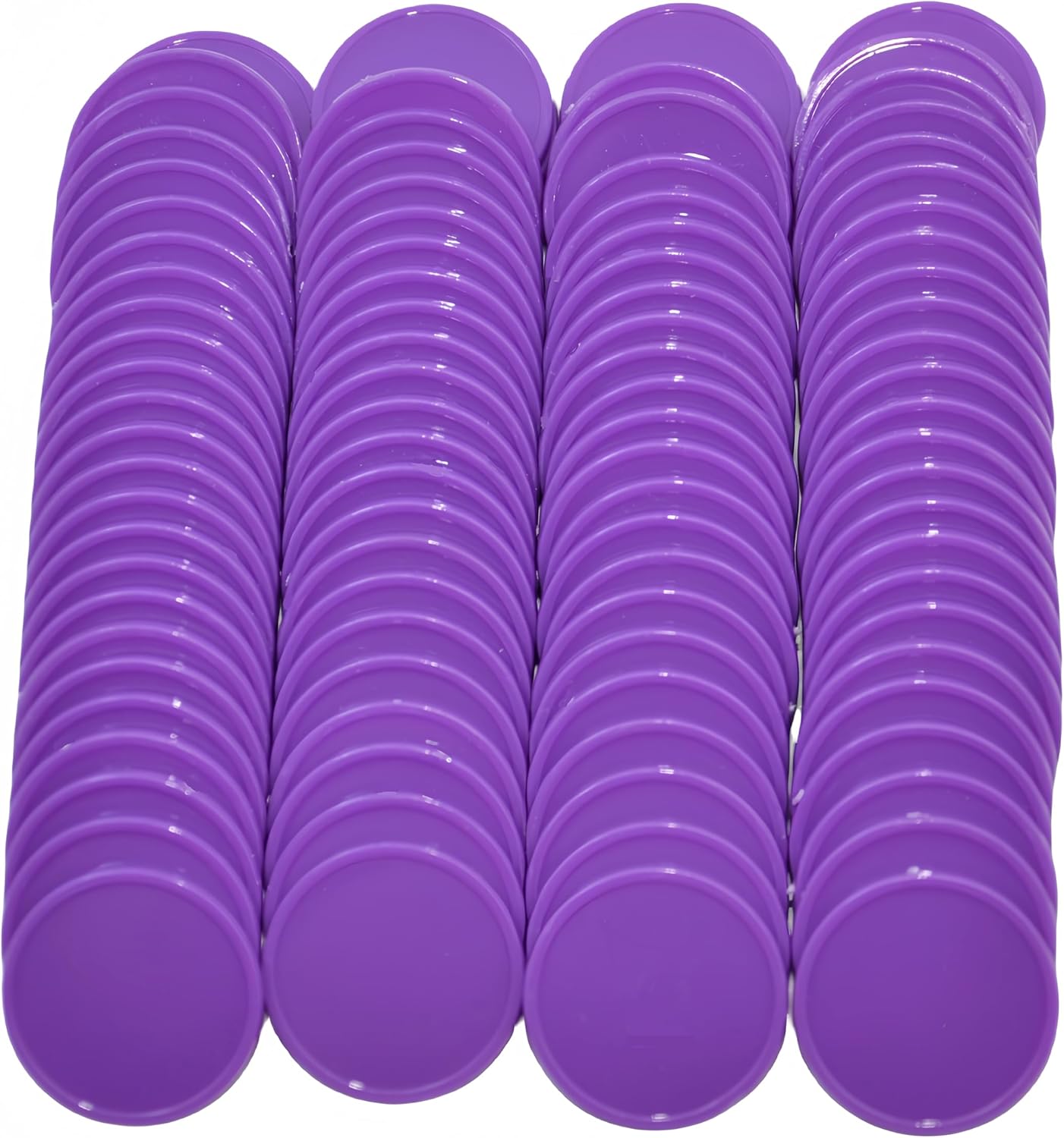 Smartdealspro Set of 100 1 Inch Opaque Plastic Learning Counters Mini Poker Chips Game Tokens with Storage Box (Pink)