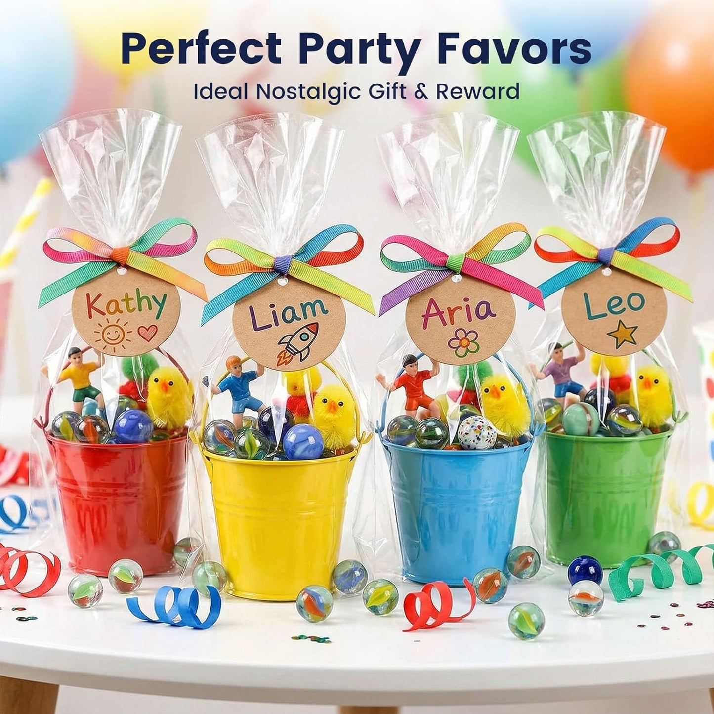 POPLAY 160PCS Glass Marbles, Marbles Game for Kids Crafts Colleting